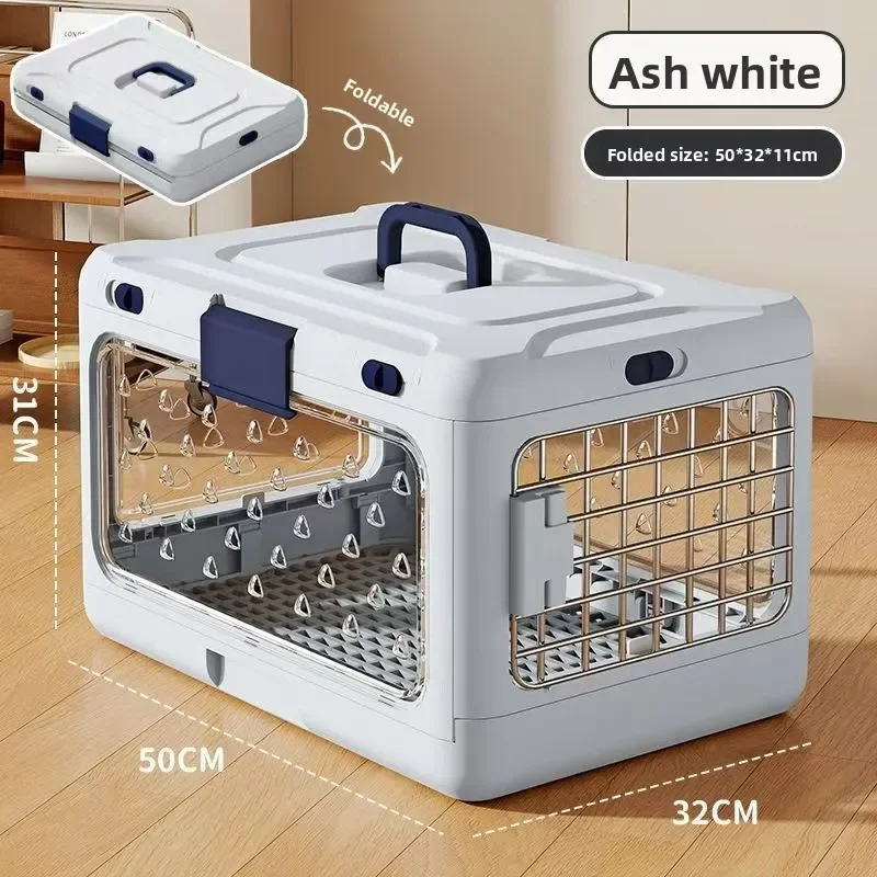 Foldable Pet Carrier for Cats, Portable Airline Travel Crate with Handle, Car Seat Transport Kennel for Trips and Play