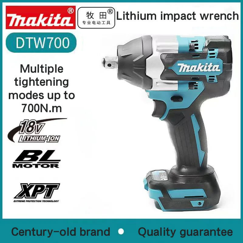 

⚡️Makita DTW700 Brushless Electric Wrench High Torque 18V Cordless Drill Screwdriver Rechargeable Electric Tools Torque Wrench