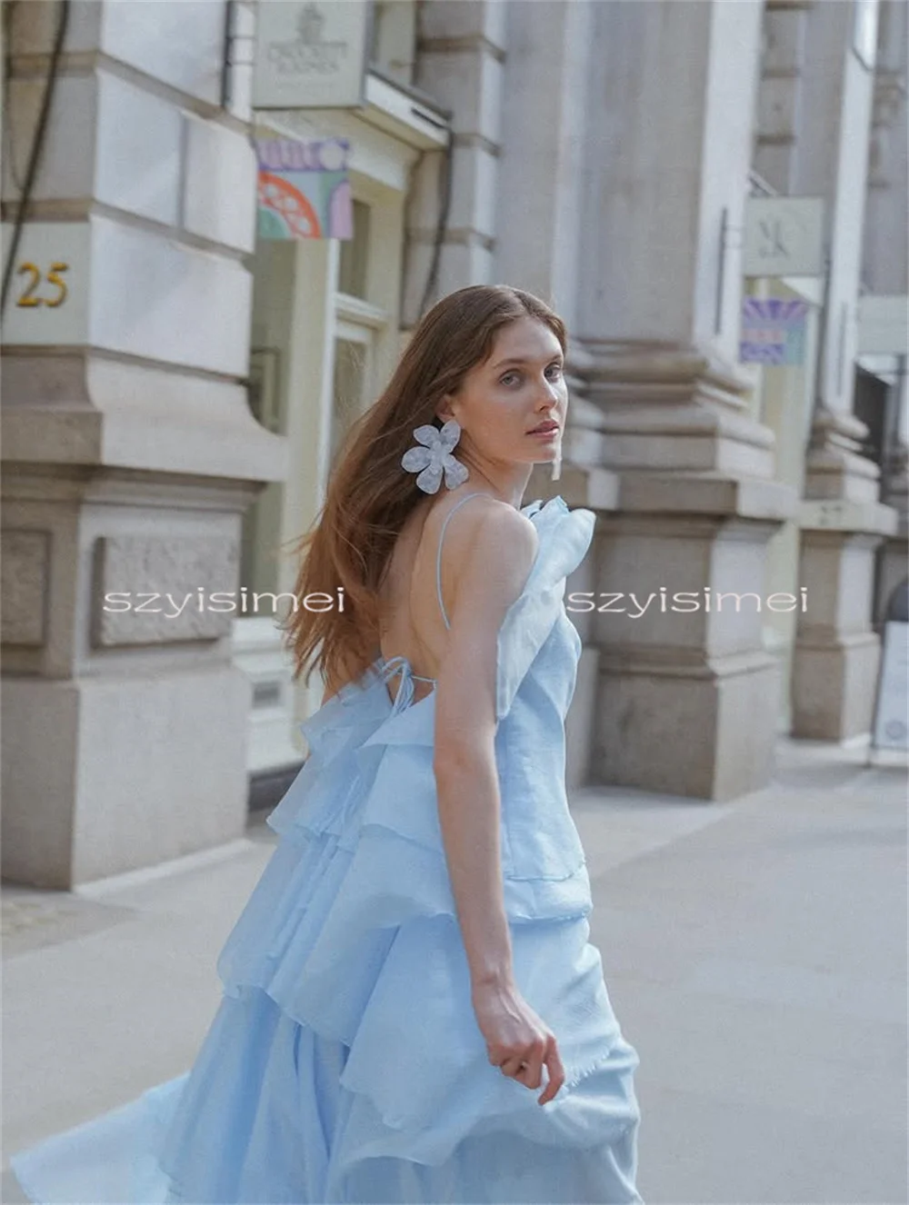 Luxury 2026 Customized Light Blue Prom Dress Halter Neck Floor-Length vestidos de noche Formal Evening Dresses robes de soirée