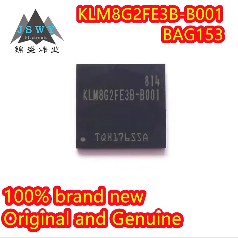 

(1/10 Piece) KLM8G2FE3B-B001 BGA153 Brand New Original eMMC Memory Chip 8GB eMMC 4.41 In Stock Ships Fast!