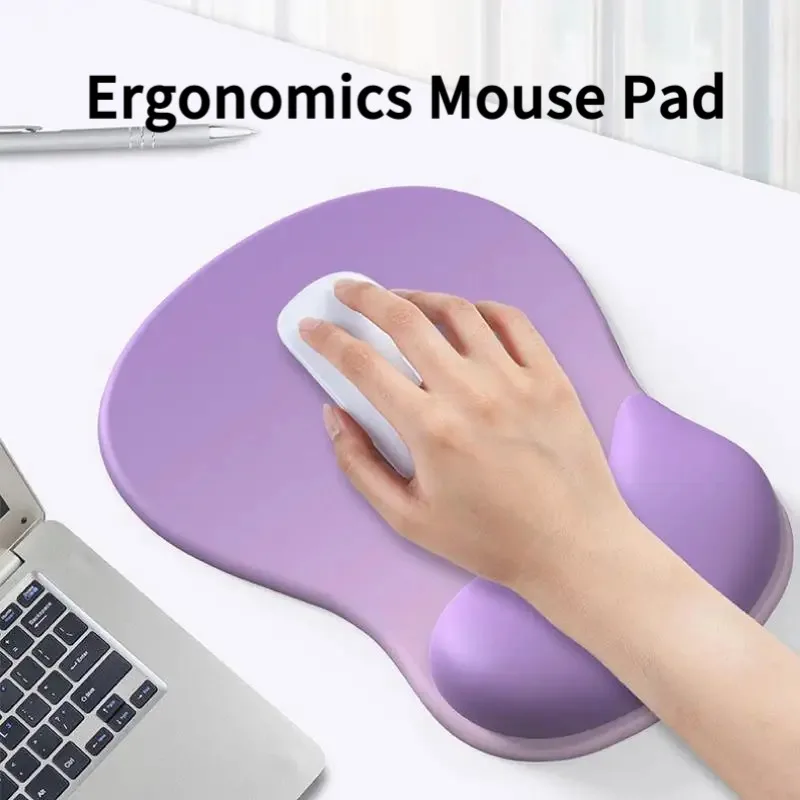 

Gradient Minimalist Style Relieve Wrist Pain Mouse Pad Ergonomics Non Slip Computer Silicone Wrist Rest For Office Game Gifts