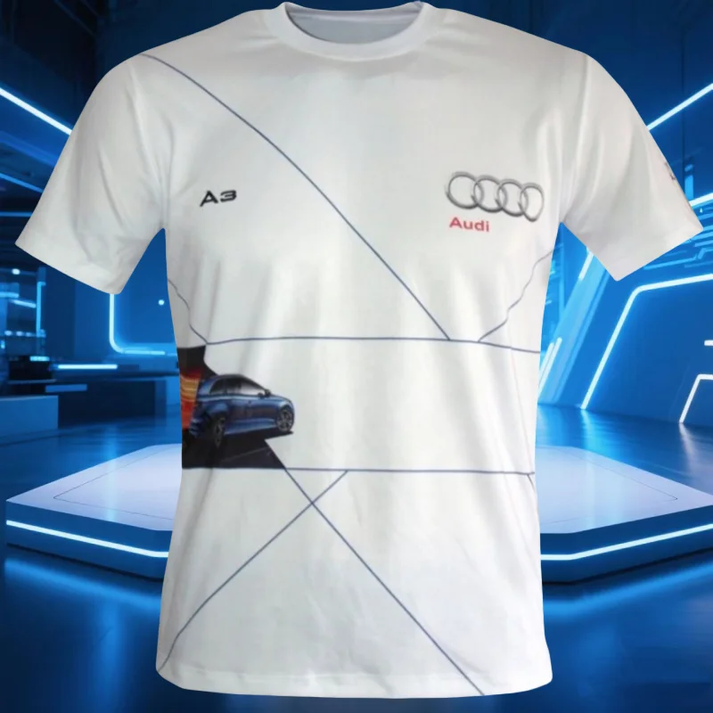 

Audi Hot Selling Authorized Printed T-shirt for Men and Women, Breathable, Fast Drying, Lightweight and Casual Motorcycle Tshirt