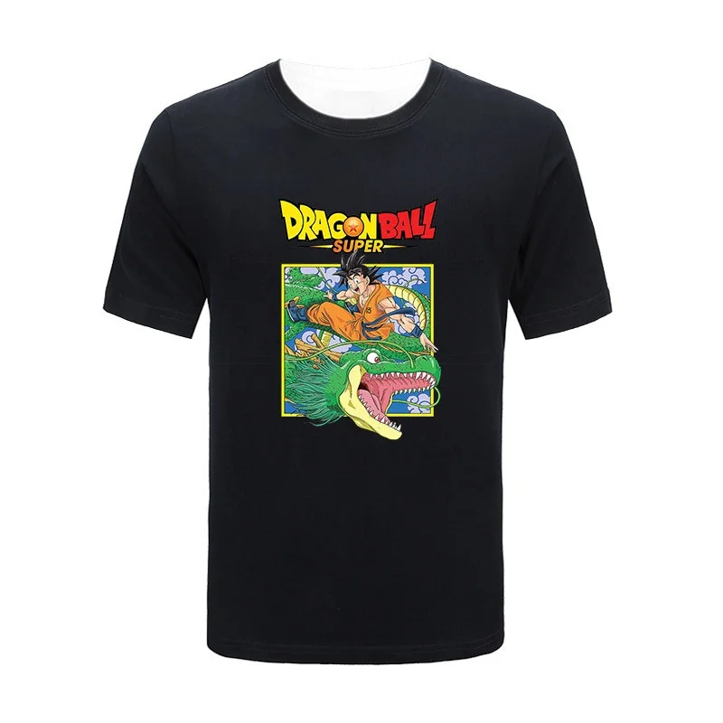 2026 Streetwear T-Shirt Anime Dragon Ball Druck Übergroßes Weißes T-Shirt Herren Sommer 3D-Druck T-Shirt Hip Hop Loose Top