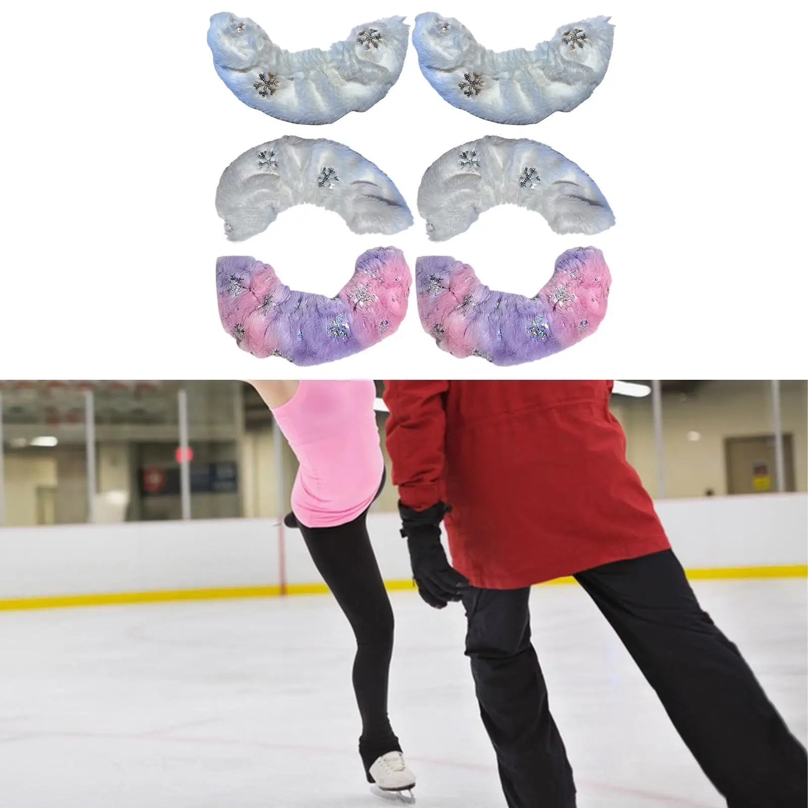 Ice Skate Blade Covers Skating Cover for Men Women Winter Water Absorbing Skate Covers Skate Blade Protector for Ice Skates