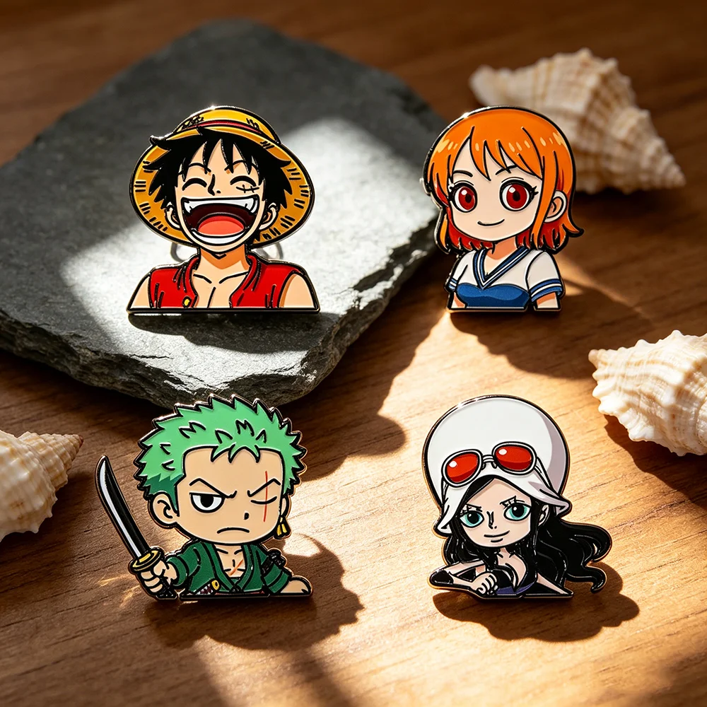 Anime Cosplay Nico Robin - 4pcs Set Pin Enamel Anime -