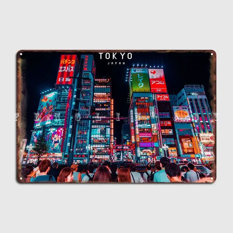 Tokyo Metal Sign Club Cinema Personalized Wall Decor Tin Sign Poster