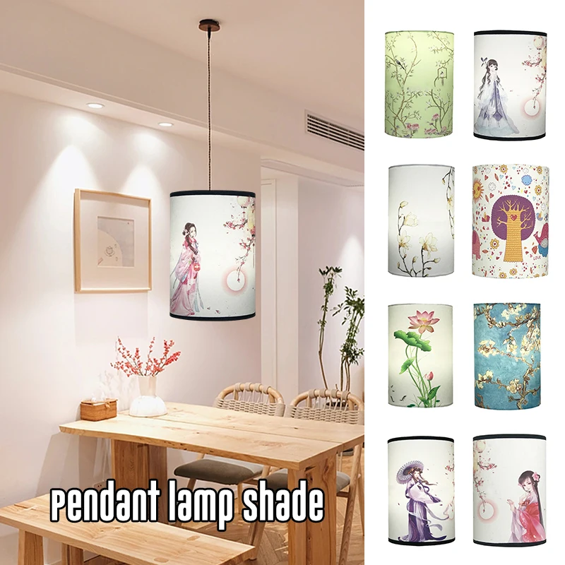 Chinese Ancient Style Table Lamp Shade Retro Floral Bird Art Lamp Shade Ceiling Light Dining Chandelie Homestay Hotel Lampshade