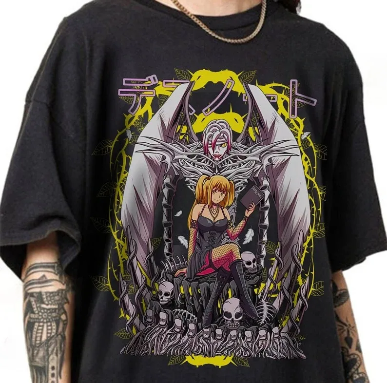 Japan Classic Anime Death Note Misa Graphic Print T-shirts Men Women Cotton New Harajuku Casual Fashion Tee Loose Oversized Tops