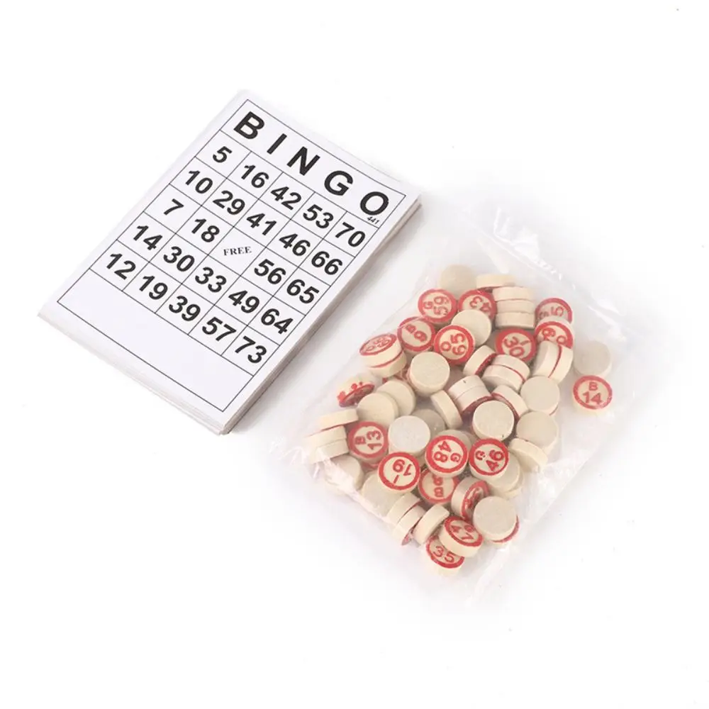 Boards Games Unique Numbers Bingo Game Cards Reusable Paper Bingo Chess Toy Funny Educational Bingo Toys Set Kidcraft Party