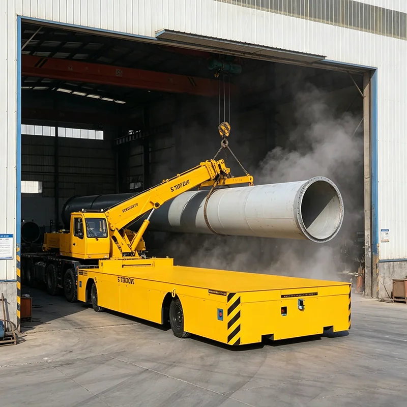 Customized Trackless Steel Billet Transfer Cart 40Ton Wireless Remote Operated Lithium Battery Industrial Material Mover Trolley