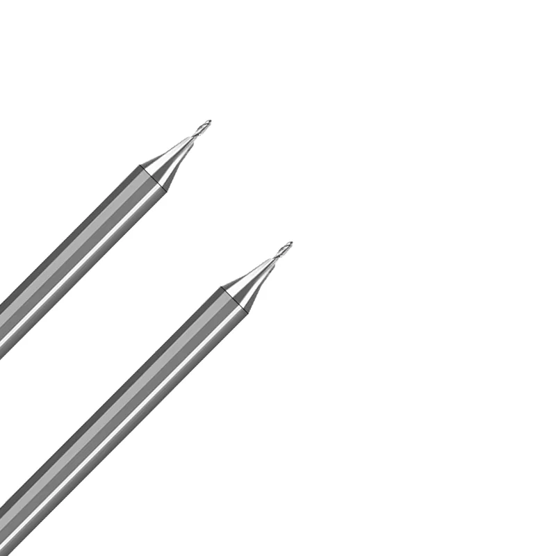 HRC55 hard metal Mini Small Diameter Micro Ball End Milling Cutter R0.1mm-R0.45mm CNC Tool