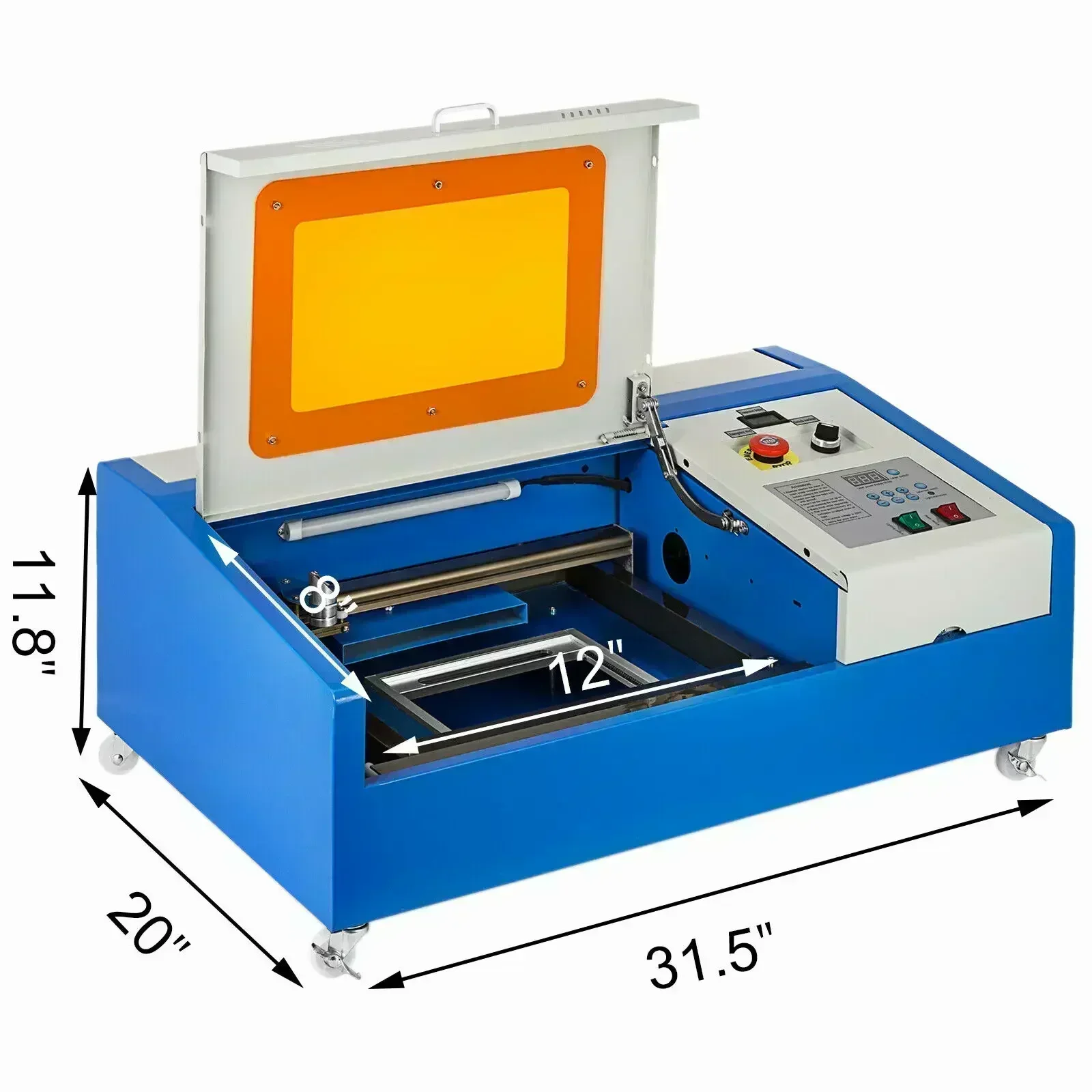 VEVOR 40W CO2 Laser Engraving and Cutting Machine, 220V Desktop, USB Direct Connection, Cooling System Included