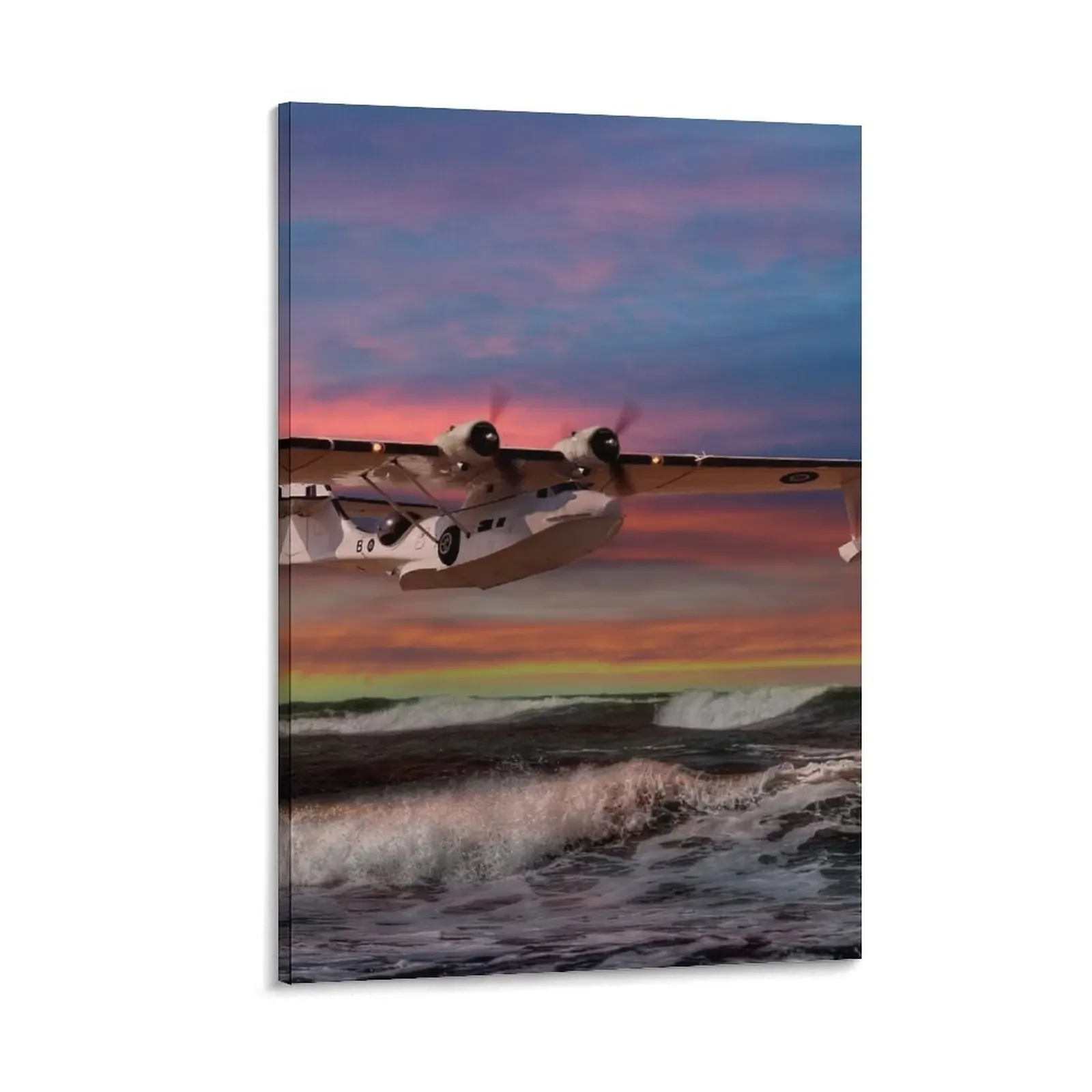 

Catalina Flying Boat at Sunset (RAF Version) Canvas Painting home decor interior Wall paintings