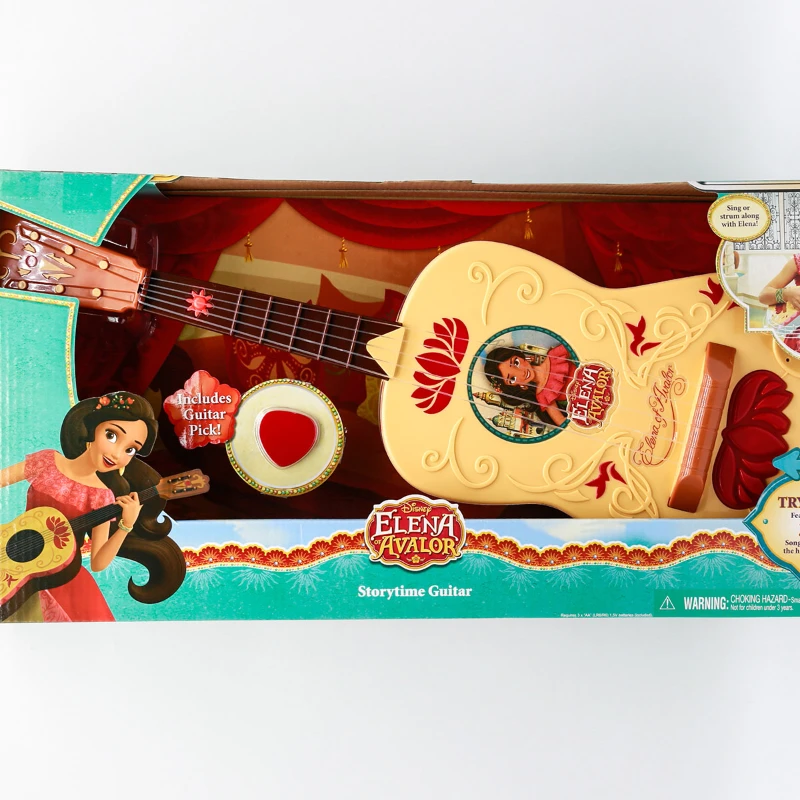 Original Disney Elena of Avalor Storytime Guitar Musical Toy Collectibles Music Room Decoration Playing House Toys Kid's Gifts