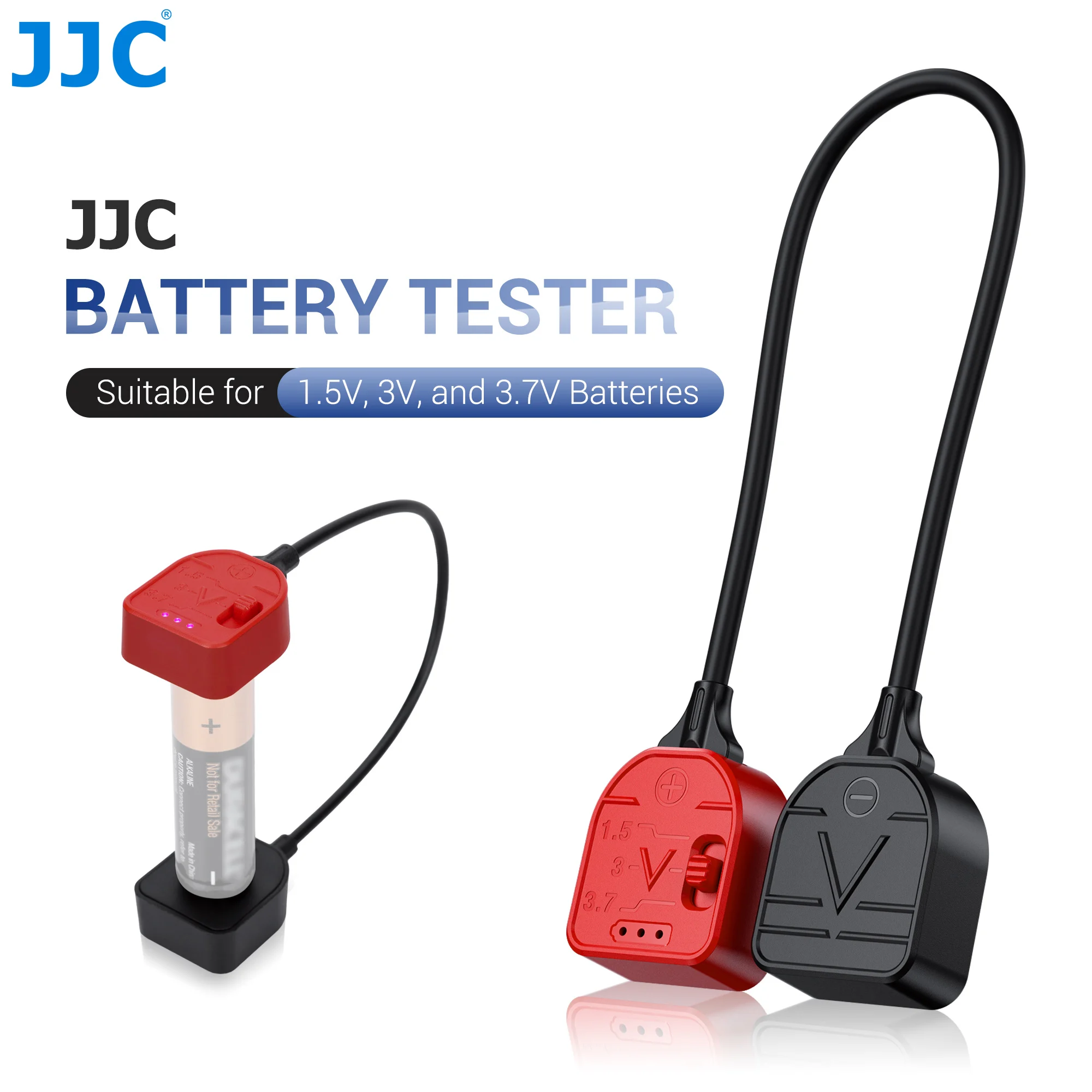 JJC Battery Tester Checker Battery Capacity Tester Analyzer Universal Battery Checker For AA AAA C D 18650 CR2032 CR2025 Battery