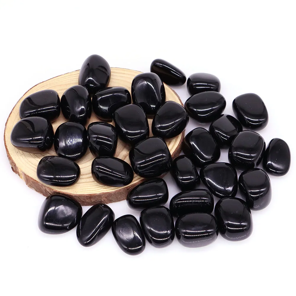 Natural Tumbled Stone Black Obsidian Reiki Healing Crystal Minerals Quartz Bulk Gemstone Home Decor Fish Tank Aquarium Specimen