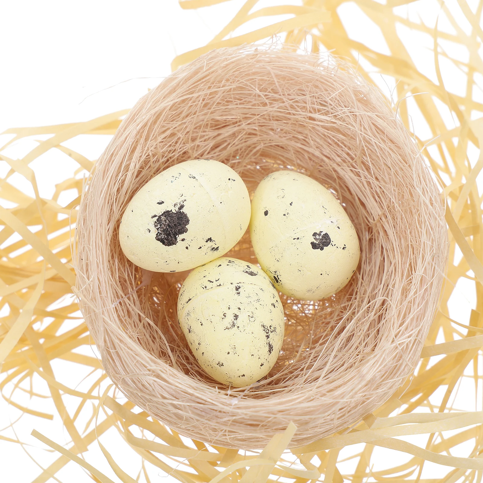 عيد الفصح تمثال بطة صغيرة محاكاة عش الطيور ديكور البيض الاصطناعي للحرف شجرة عيد الفصح الديكور حديقة النحت #6