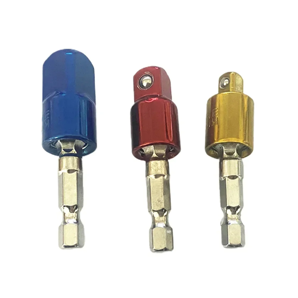 3pcs Drill Socket Adapter Hex Shank 1/4