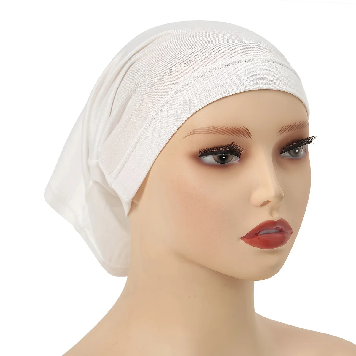 Fahion Muslim Hijab Caps Women\'s Headscarf Hat Chemo Hats Hair Care Solid Color Turban Bonnet Adjustable