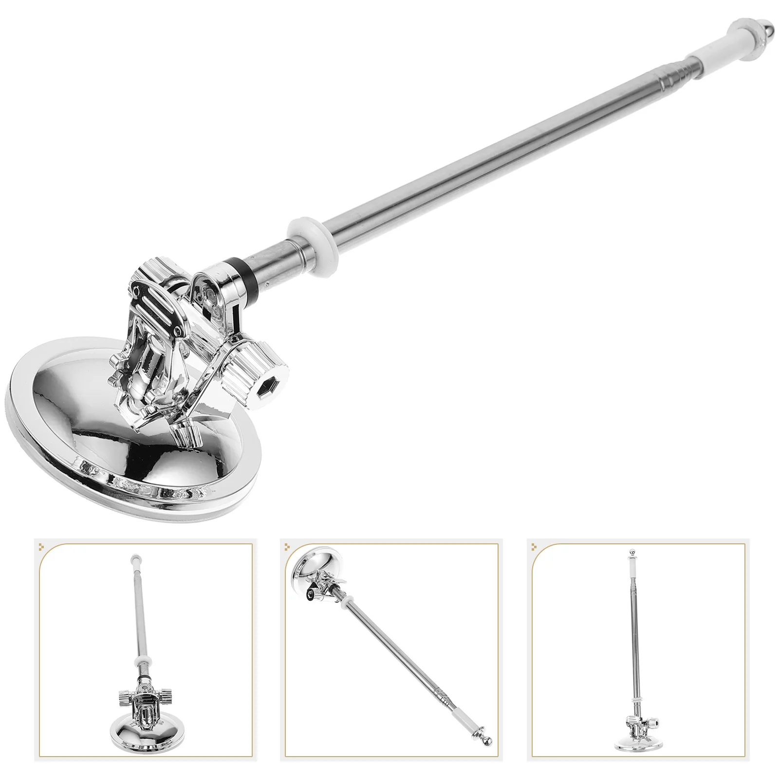 

1pcs Suction Cup Flagpole Holder Adjustable Car Flag Pole Bracket For Motorcycle Suv Off-Road Vehicle Window Mount Wind