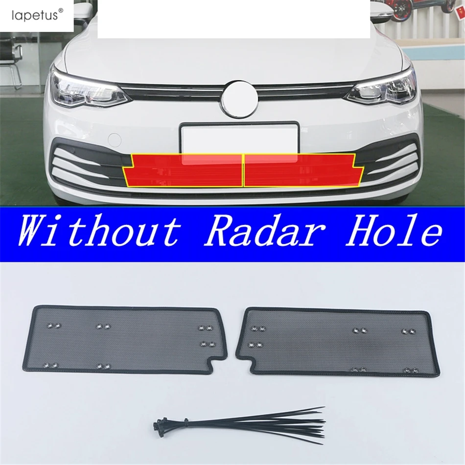 Car Front Grille Insect Net Screening Mesh Protection Cover Trim Accessories Exterior For VW Volkswagen Golf 8 MK8 2020 - 2024