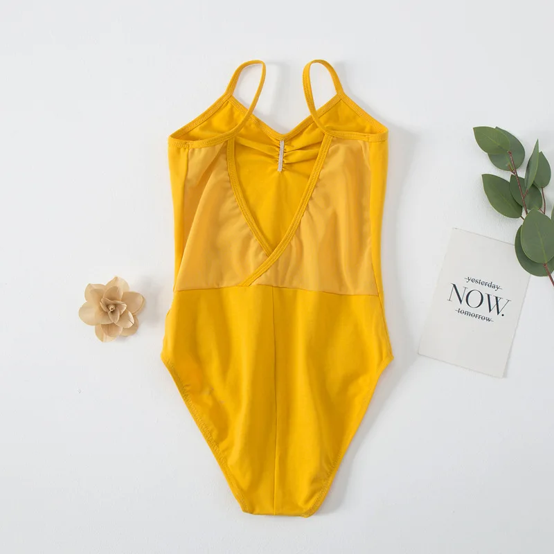 

New Hot Sale Camisole Training Dance Wear Back Stretch Mesh Girls Children Kids Ballet Leotards