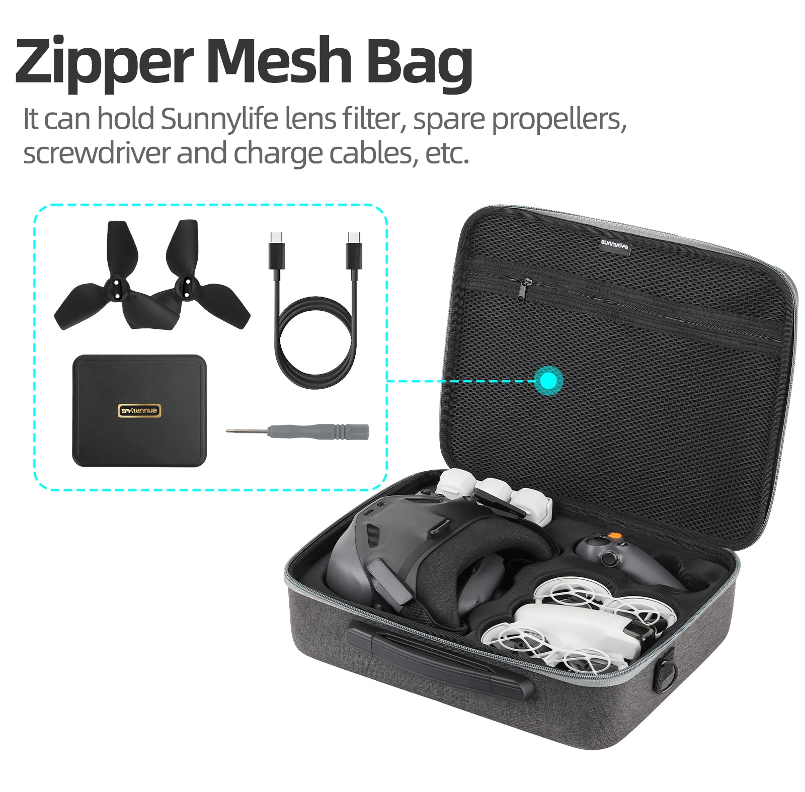 

for DJI NEO Storage Bag for GOGGLES N3 RC Motion 3 and Battery Charging Hub Protective Case Drone Accessories