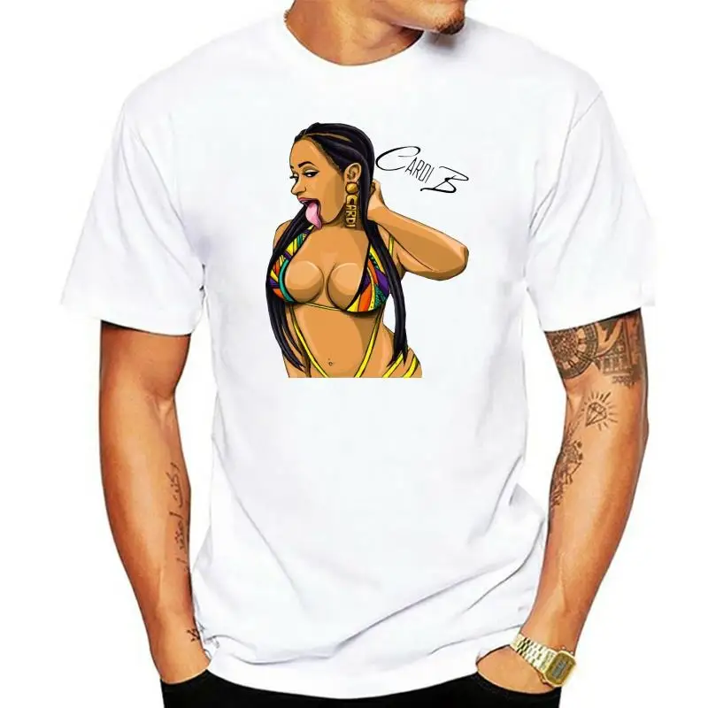 Unisex Sexy Cardi B T Shirt Hip Hop Round Neck T Shirt BONADIAO Unique Design