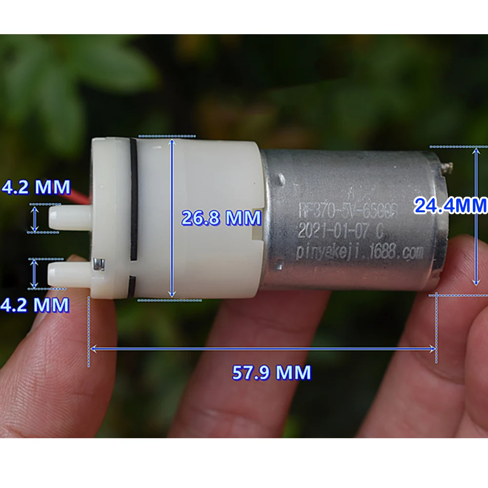 Micro 370 pompa per vuoto DC 5V 6V pompa per ossigeno ad aria pompa a membrana elettrica tiralatte pompa a pressione negativa Booster di pompaggio