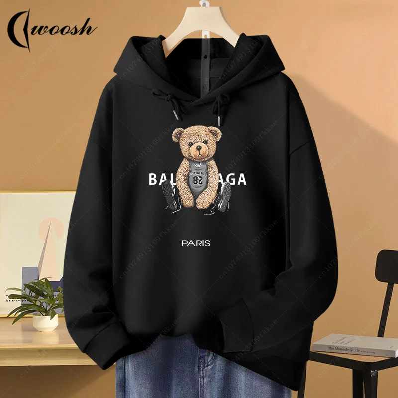 2024 Children Cotton Pullover Men\'s Womens Fashion Luxury Designer Hooded Sweatshirts Harajuku Family Matching O-neck Streetwear