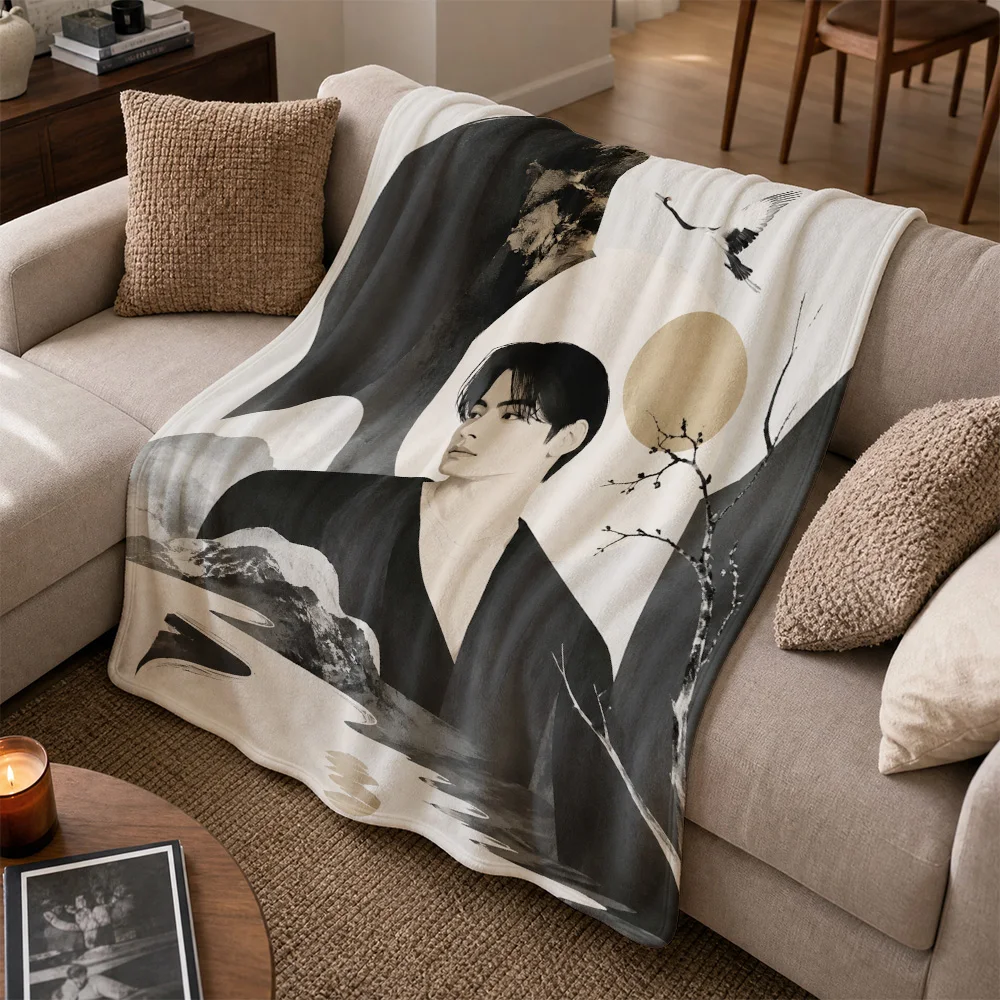 Abstract Art Throw Blanket for Sofa Couch Decor Modern Minimalist Boho Style Cozy Winter Living Room Accent Throw Gift
