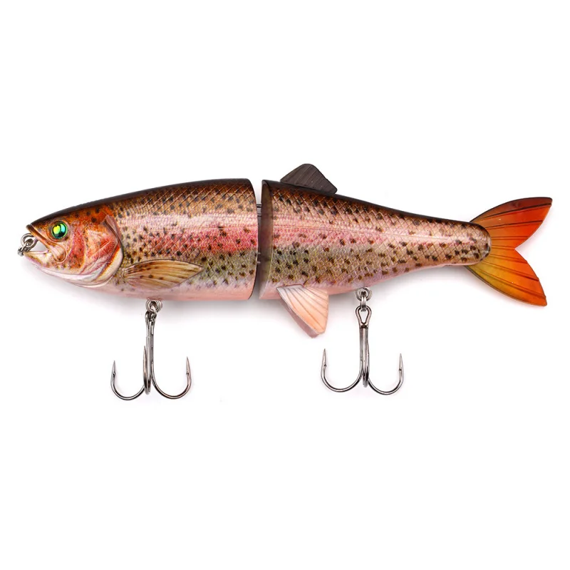 Factory Direct Sales Lure Multi-Section Soft Tail Fish Rainbow Two-Section Hard Bait200mm/90gImitation Fake Fish