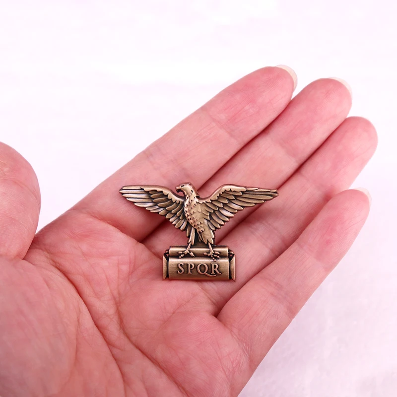 Roman Empire SPQR with Eagle Emblem Badge Enamel Pin Brooch Jewelry