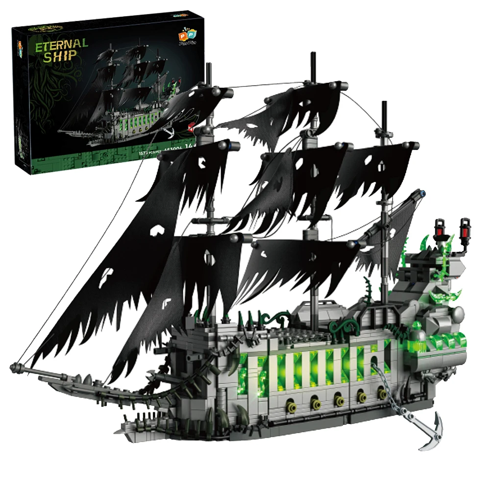 

1573PCS Creative Caribbean The Flying Dutchman Pirate Ship Building Blocks Assemble Mini Bricks Toys Gift For Children Kids