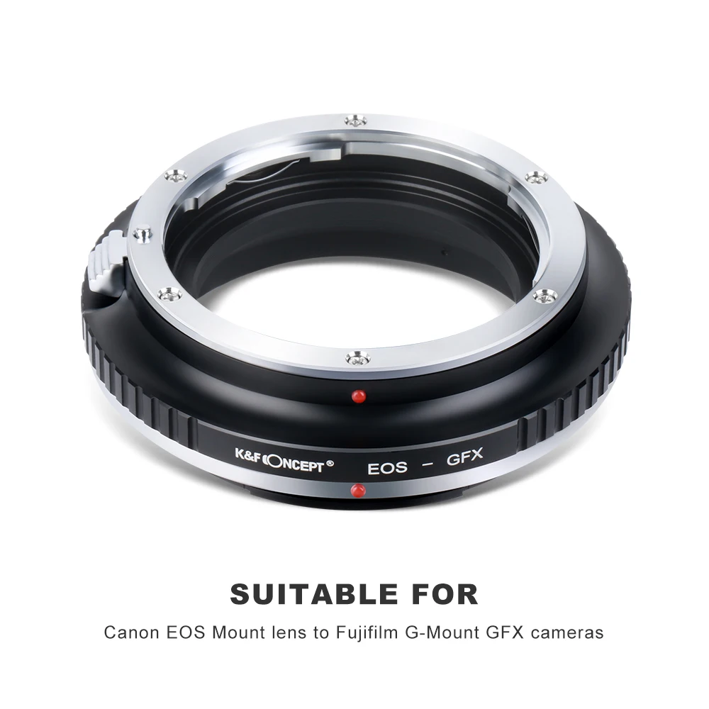 K&F Concept EOS to GFX Lens Adapter For Canon EOS EF EFS Mount Lens to Fuji GFX 50R 50S 50SII 100 100S Camera EOS-GFX