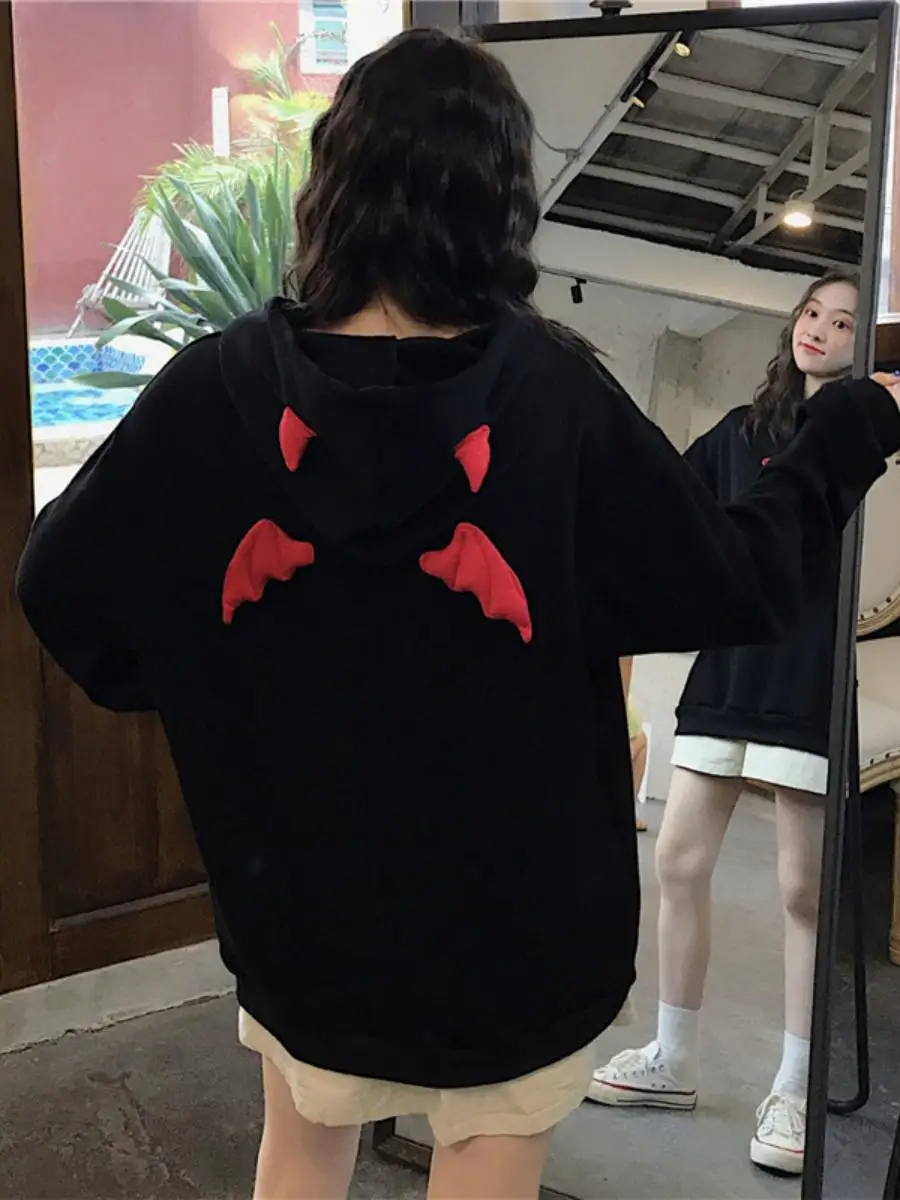 

Модная женская толстовка с капюшоном Harajuku Sle Fce на подкладке, корейская версия k, толстовка, пальто на осень-зиму