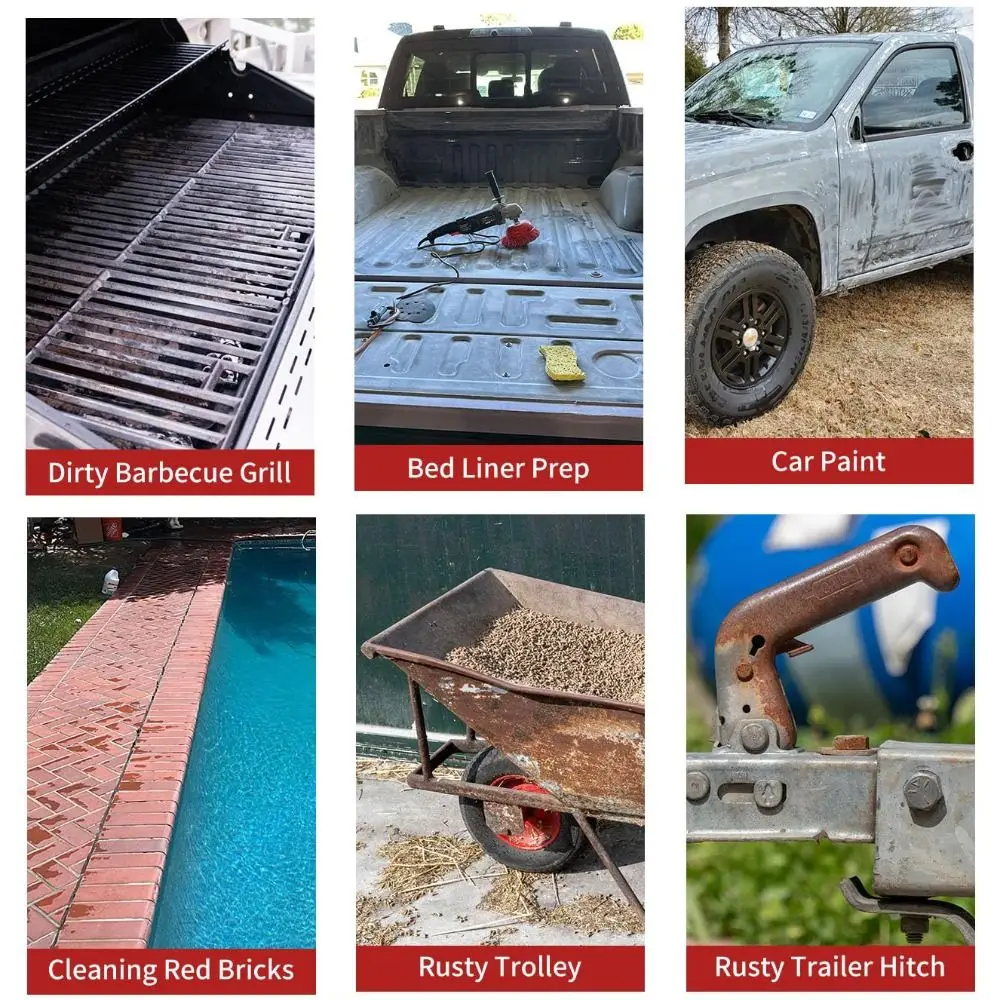 

2PACK 4 Inch Nylon Brush Threaded Arbor 5/8 Inch-11 Threaded Arbor Abrasive Cup Brush Wheel 100mm Max 8000 RPM Abrasive Tool