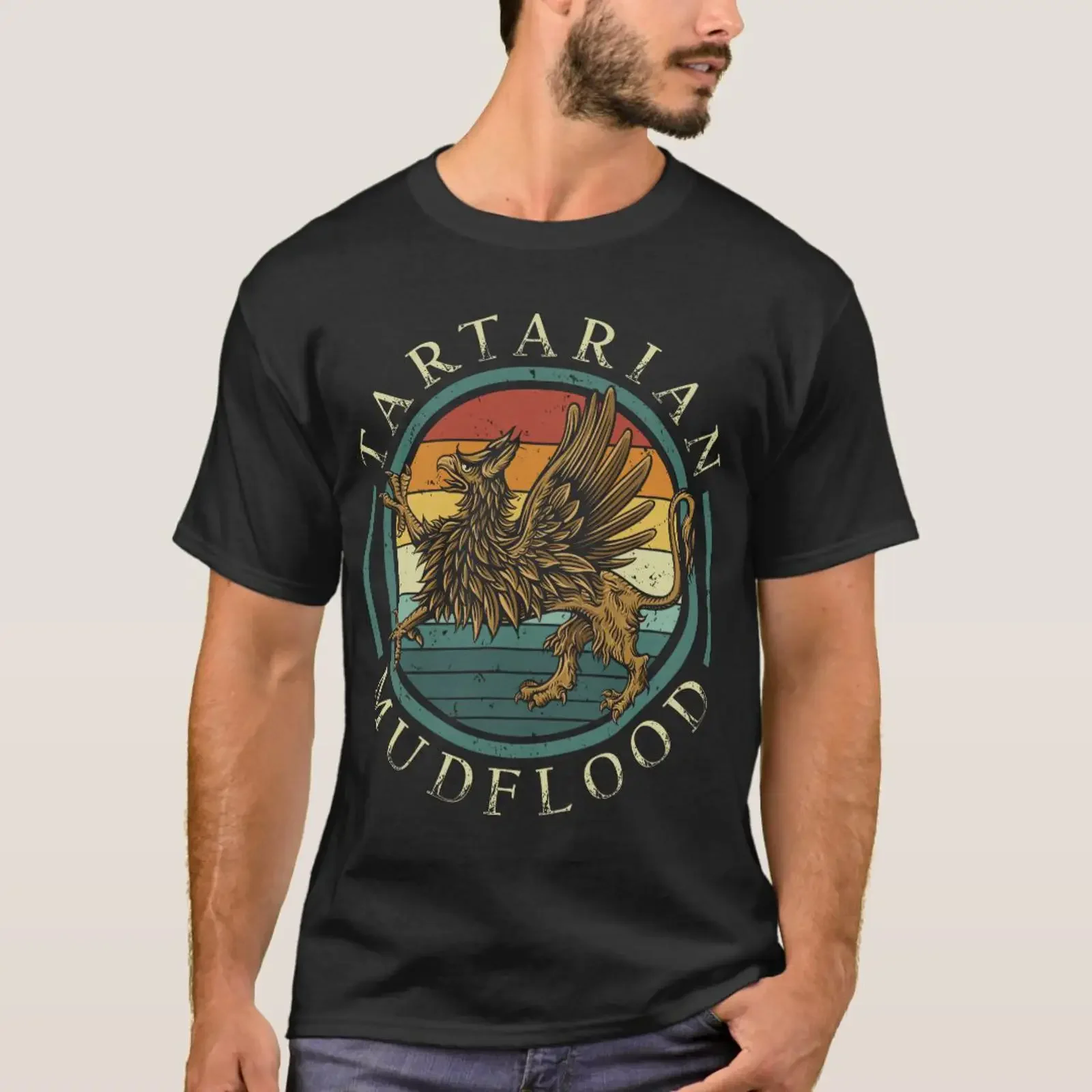 Tartarian Mudflood Retro Tartaria Empire Griffin T-Shirt im Vintage-Stil, gewaschen, bequem, grafisch, leicht lässig, modisch