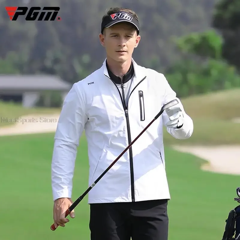 Pgm Golf Clothes Men\'S Windbreaker Coat Waterproof Zipper Golf Jacket Male Windproof Sports Jacket Autumn Winter Sportswear