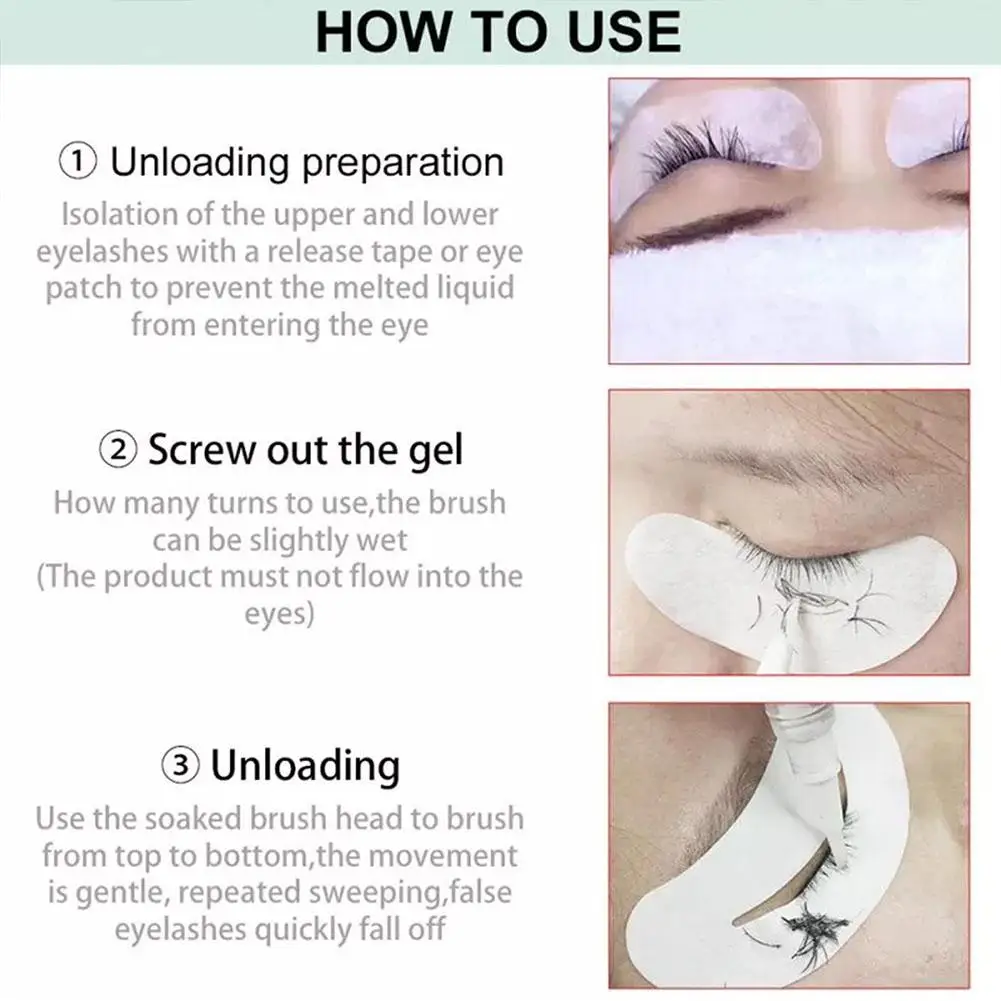 Planting False Eyelashes Gel Remover Grafting Eyelashes Transplant Extensions Pen Glue Remover Tasteless Remover Eyelash Ge Y0S7