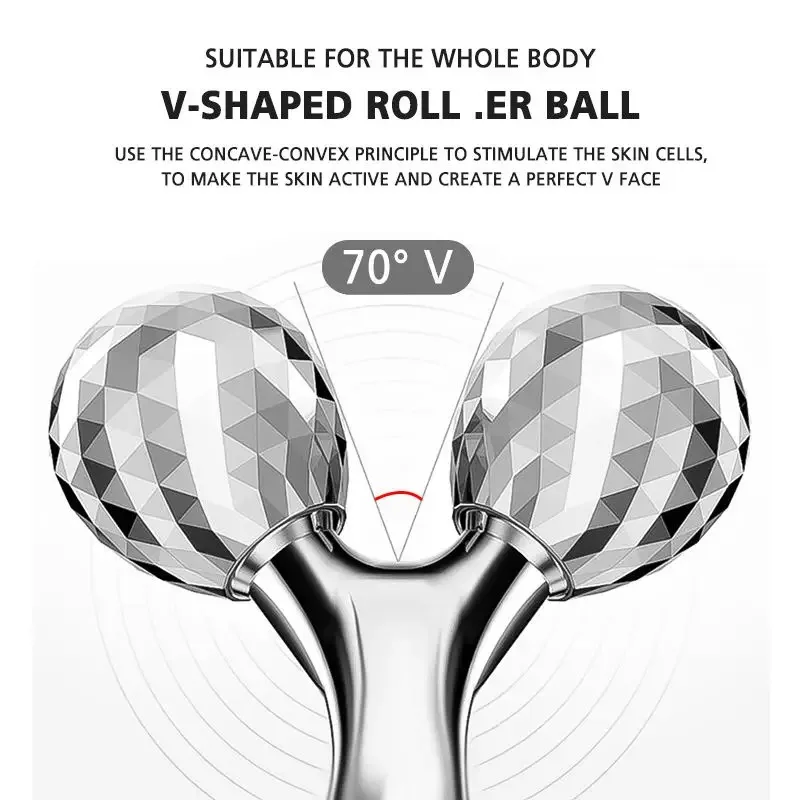 أسطوانة تدليك الوجه ثلاثية الأبعاد على شكل Y 360 درجة °   الدورية شد الوجه ثبات الوجه التخسيس مزيل مدلك الوجه أداة العناية بالبشرة