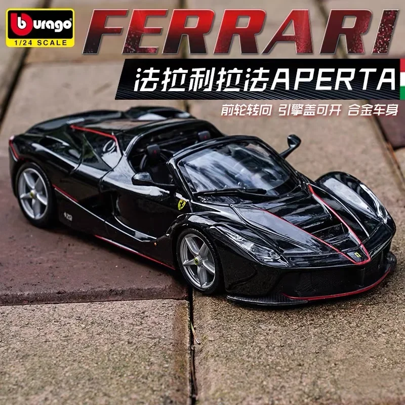 

Модель спортивного автомобиля Bburago в масштабе 1:24 Ferrari LaFerrari Aperta из сплава, литая металлическая игрушка для гонок, Коллекционная модель высокой имитации, подарок для детей