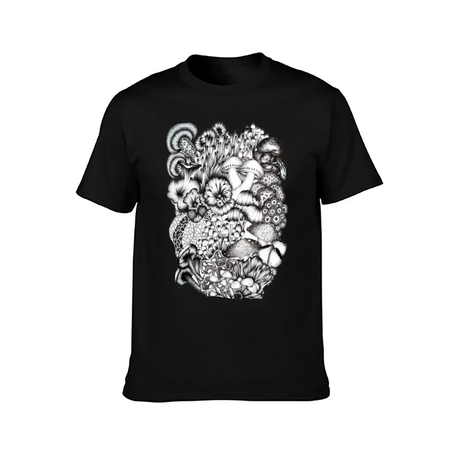 A Medley of Mushrooms T-Shirt, Summer Casual Cotton Tee, Oversized Streetwear Tops, Vintage Graphic Print, Unisex Men Women
