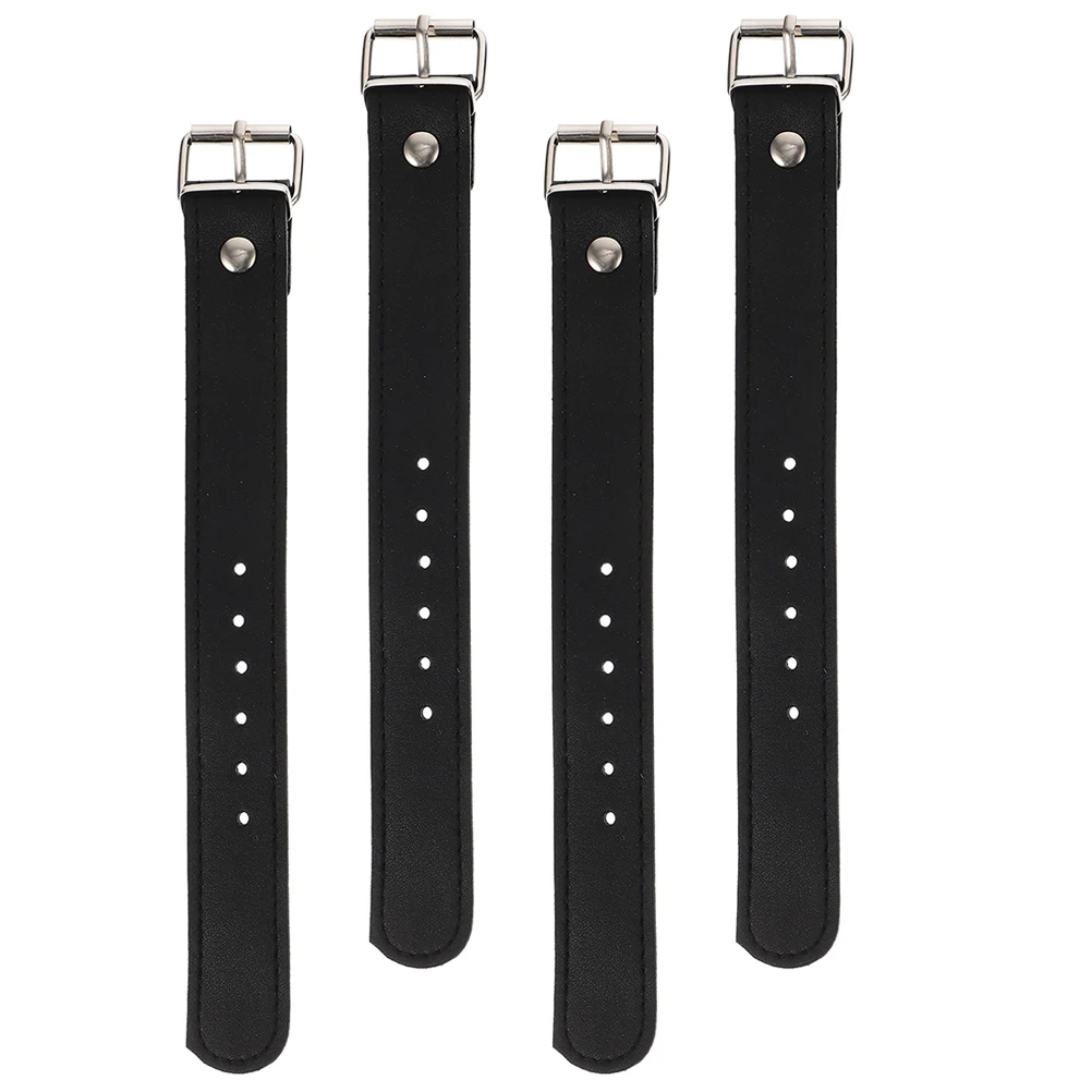 

2 Pairs Black Bicycle Front Basket Belts Adjustable Straps for Kids Bikes Sturdy Practical Long Use Bike Accessories