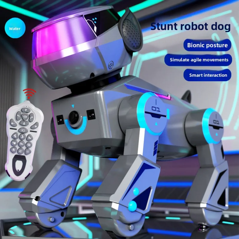 Control remoto eléctrico Cyber Robot perro tecnología negra compañero electrónico para mascotas AI inteligencia Artificial StuntMechanical perro