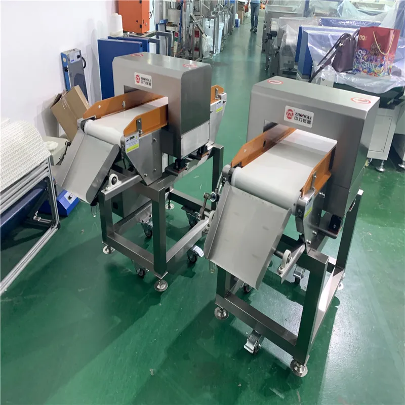 เครื่องตรวจจับโลหะอาหารมาตรฐานยุโรปความไวและความเสถียรสายพานลําเลียงเครื่องตรวจจับโลหะสําหรับอุตสาหกรรมอาหาร