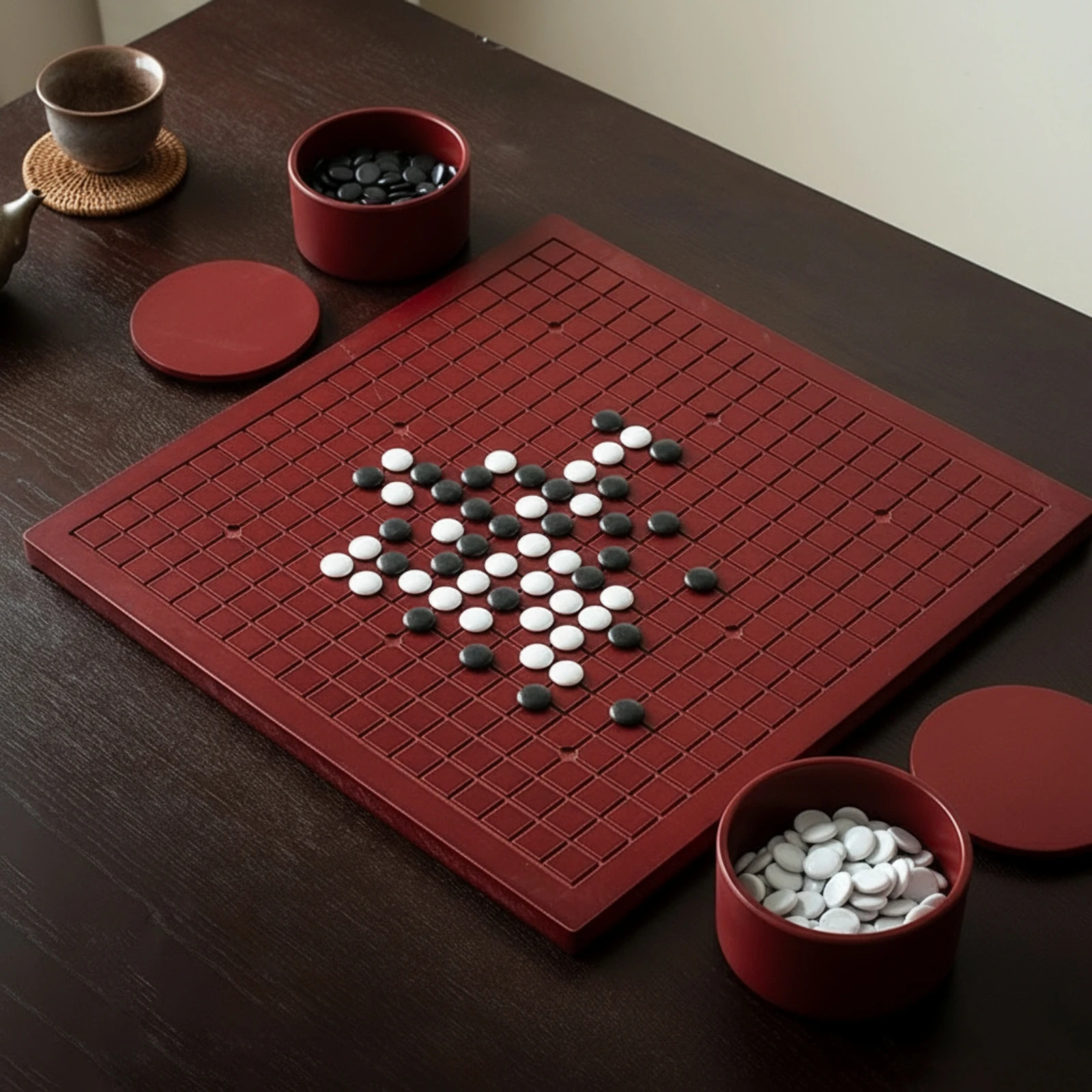 Wooden Go Board with Stones Lo - đánh giá và giá Board Game Strategi