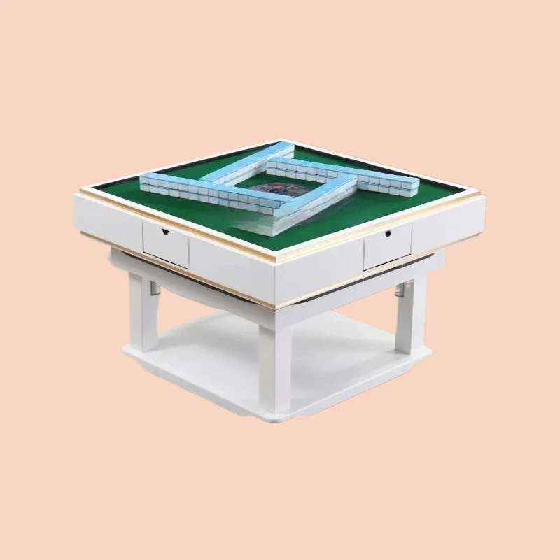 

HJ Mobile Automatic Solid Wood Mute Household Lifting Mahjong Machine Four Legs Small Size Pulley Mahjong Machine