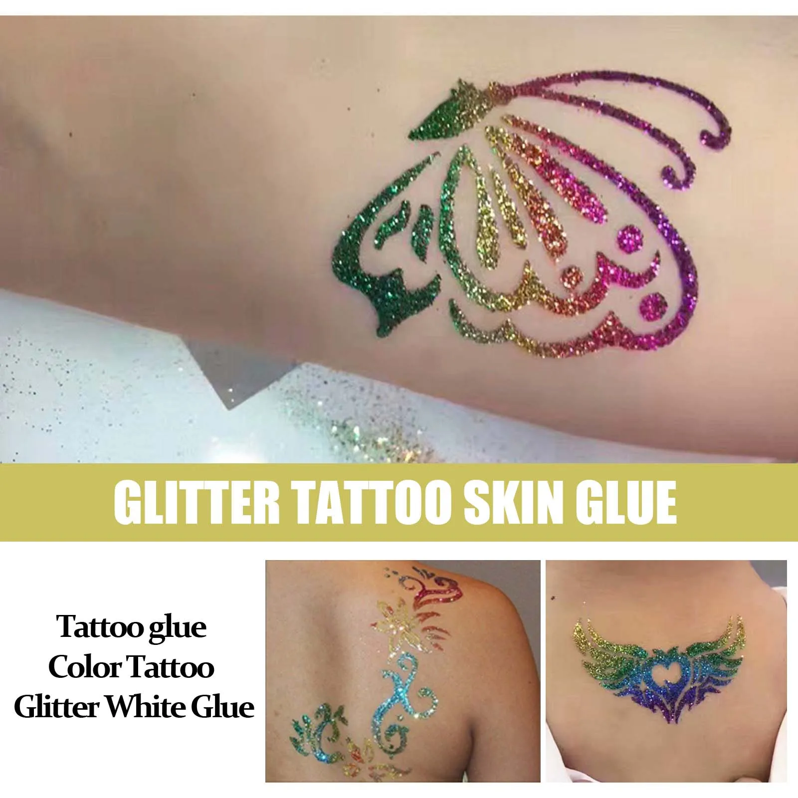 Temporary Tattoo Adhesive Glitter Glue Adhesive Primer Glue Face Glitters Face Cheeks body for Carnival Costume Events Party