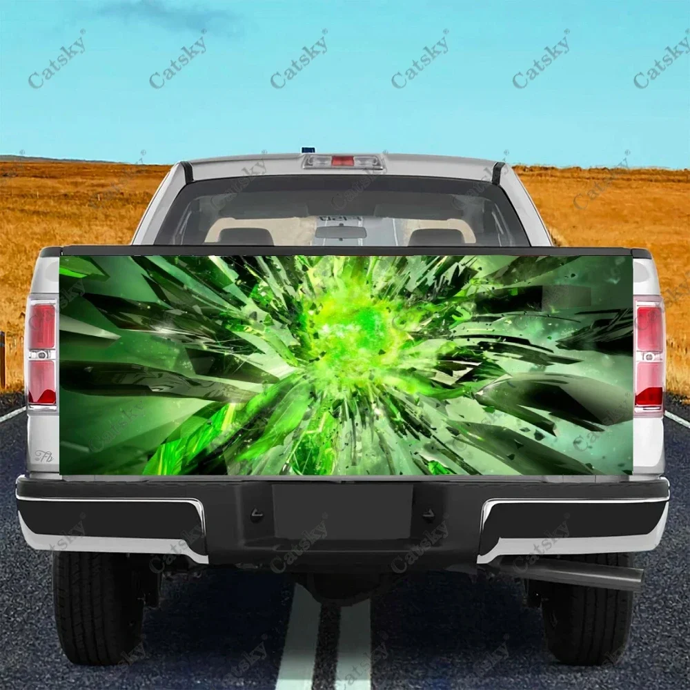 

blue green abstract Car sticker rear appearance modification package vinyl universal suitable for auto truck decals